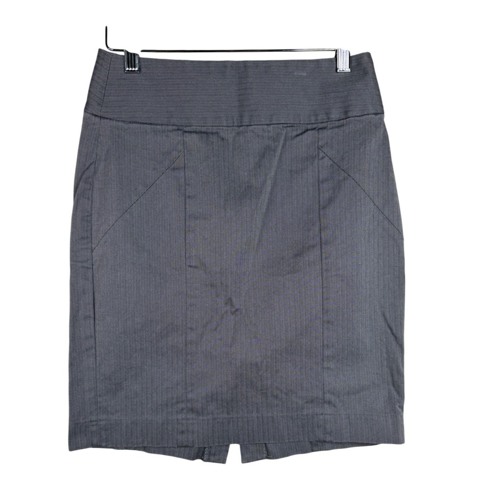 Banana Republic Women's Pencil Skirt Herringbone Straight Gray Silver Size 0